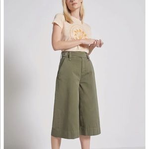 Current/Elliott flare The baro culotte green jeans